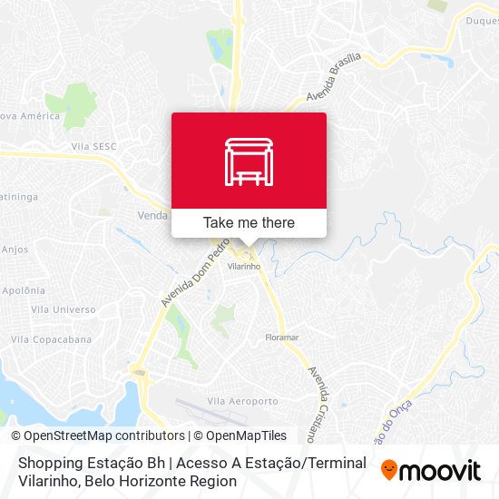 Shopping Estação Bh | Acesso A Estação / Terminal Vilarinho map