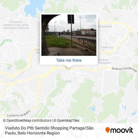 Viaduto Do Ptb Sentido Shopping Partage / São Paulo map