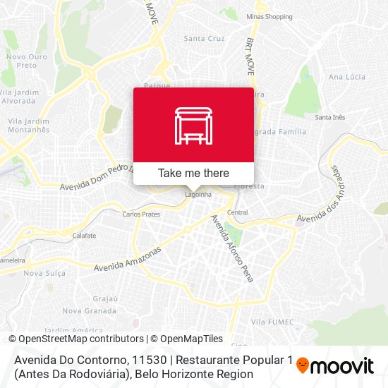 Mapa Avenida Do Contorno, 11530 | Restaurante Popular 1 (Antes Da Rodoviária)