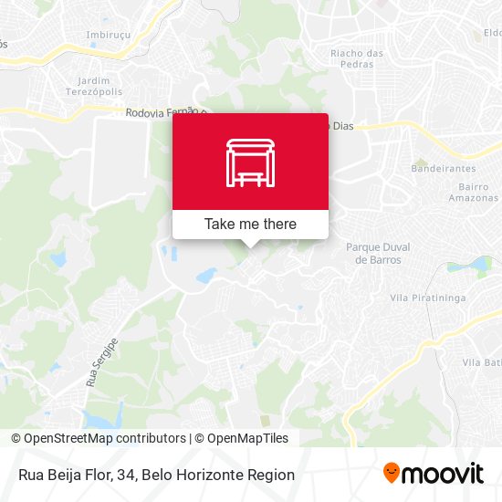 Rua Beija Flor, 34 map