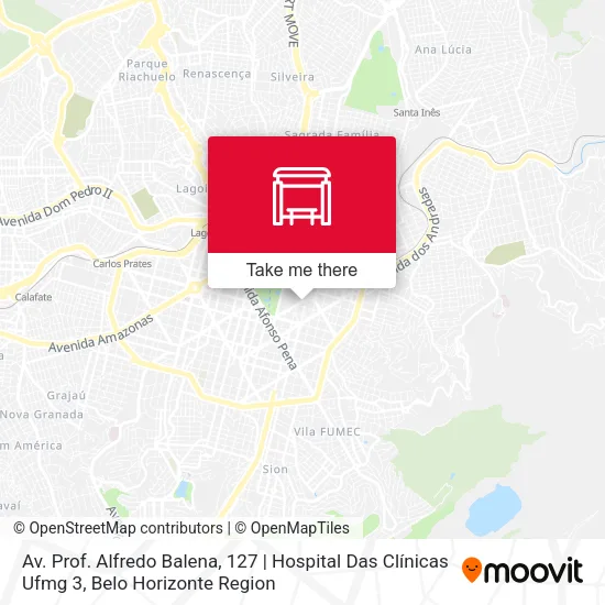 Av. Prof. Alfredo Balena, 127 | Hospital Das Clínicas Ufmg 3 map