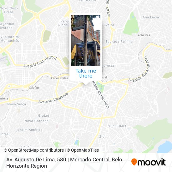 Mapa Av. Augusto De Lima, 580 | Mercado Central