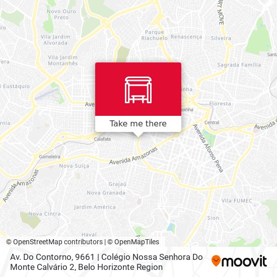 Mapa Av. Do Contorno, 9661 | Colégio Nossa Senhora Do Monte Calvário 2