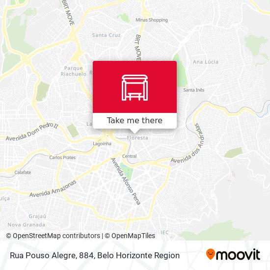 Mapa Rua Pouso Alegre, 884