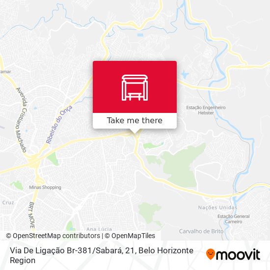 Mapa Via De Ligação Br-381 / Sabará, 21