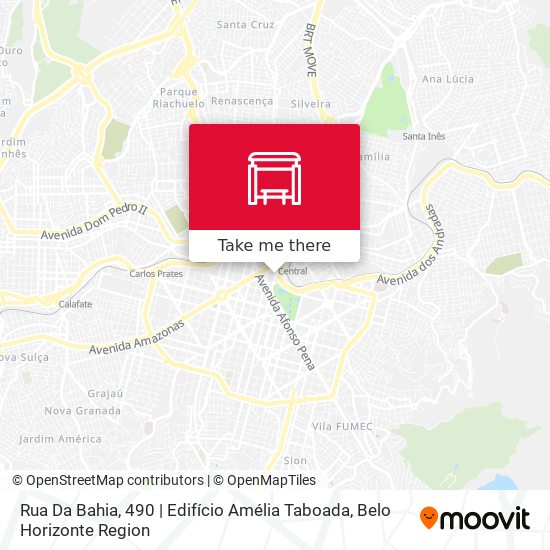 Mapa Rua Da Bahia, 490 | Edifício Amélia Taboada