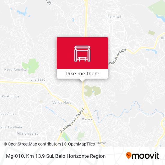 Mg-010, Km 13,9 Sul map