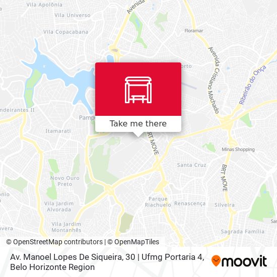 Mapa Av. Manoel Lopes De Siqueira, 30 | Ufmg Portaria 4