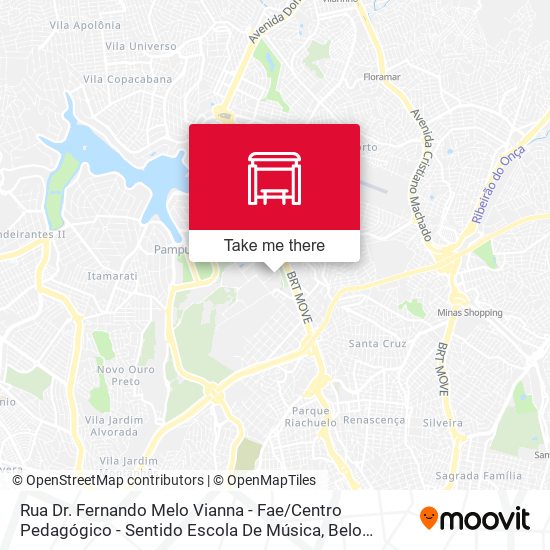 Mapa Rua Dr. Fernando Melo Vianna - Fae / Centro Pedagógico - Sentido Escola De Música
