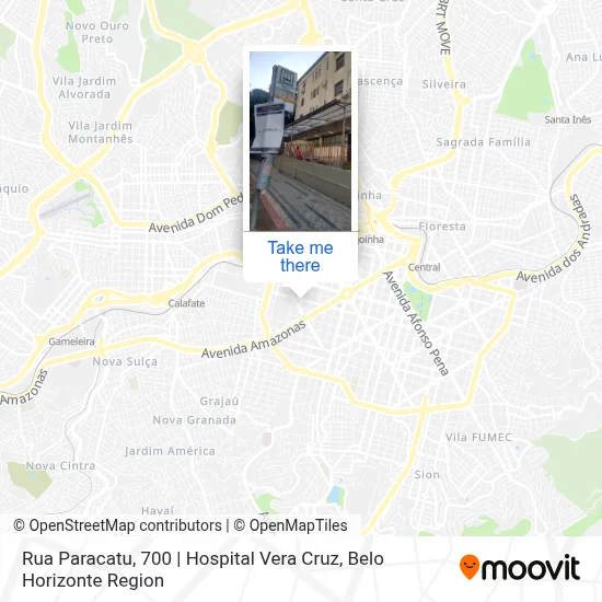 Rua Paracatu, 700 | Hospital Vera Cruz map