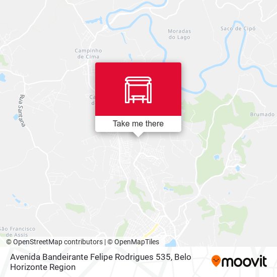Avenida Bandeirante Felipe Rodrigues 535 map