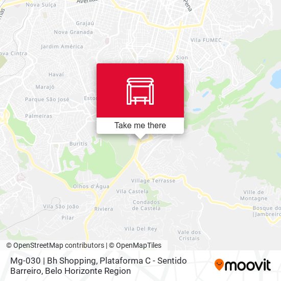 Mg-030 | Bh Shopping, Plataforma C - Sentido Barreiro map