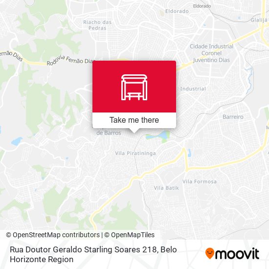 Rua Doutor Geraldo Starling Soares 218 map