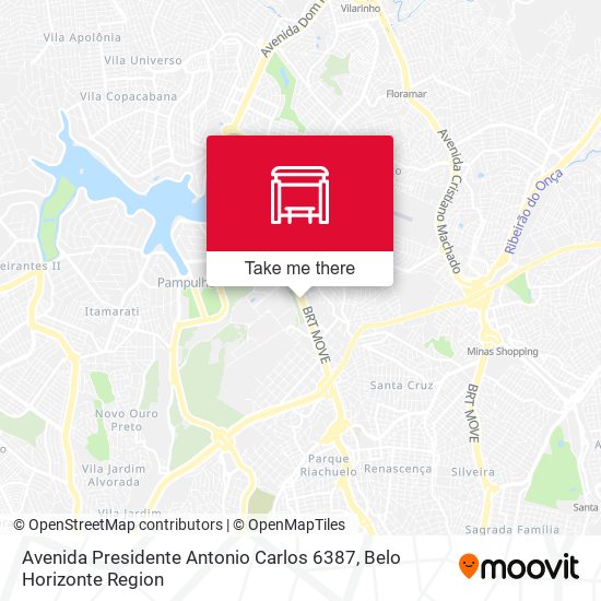 Mapa Avenida Presidente Antonio Carlos 6387