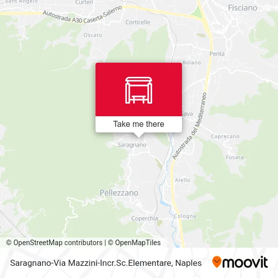 Saragnano-Via Mazzini-Incr.Sc.Elementare map