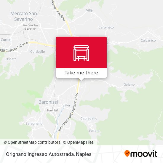 Orignano Ingresso Autostrada map