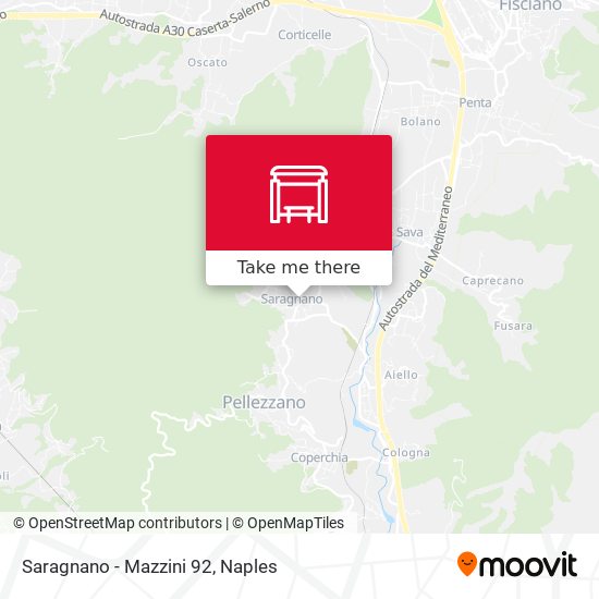 Saragnano - Mazzini 92 map