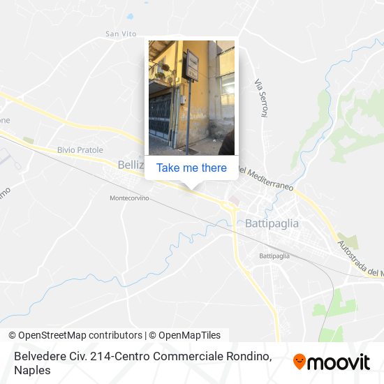 Belvedere Civ. 214-Centro Commerciale Rondino map