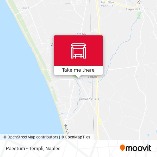 Paestum - Templi map