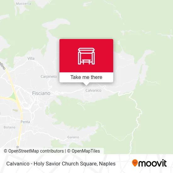 Calvanico - Holy Savior Church Square map