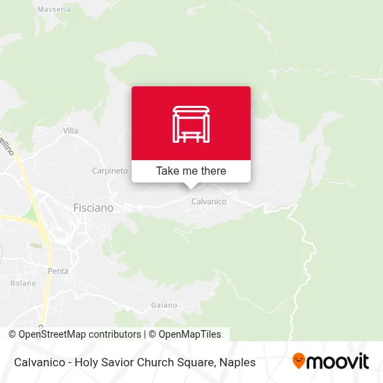 Calvanico - Holy Savior Church Square map