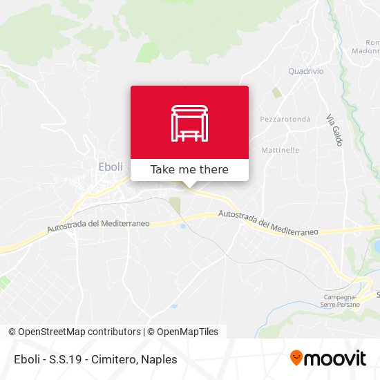 Eboli - S.S.19 - Cimitero map