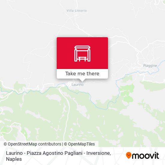 Laurino - Piazza Agostino Pagliani - Inversione map