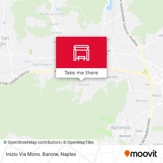 Inizio Via Mons. Barone map