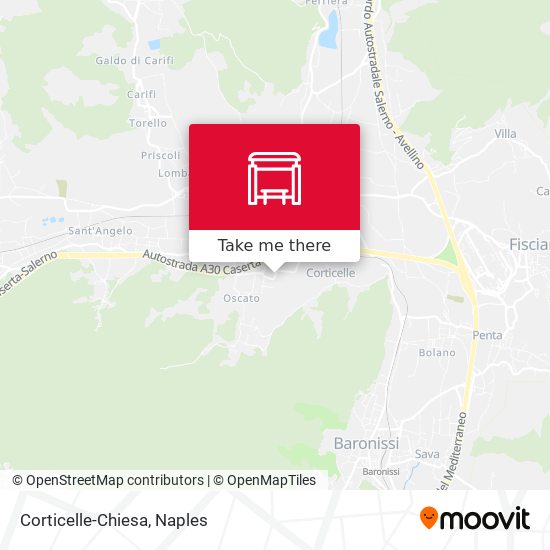 Corticelle-Chiesa map