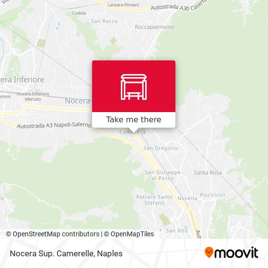 Nocera Sup. Camerelle map