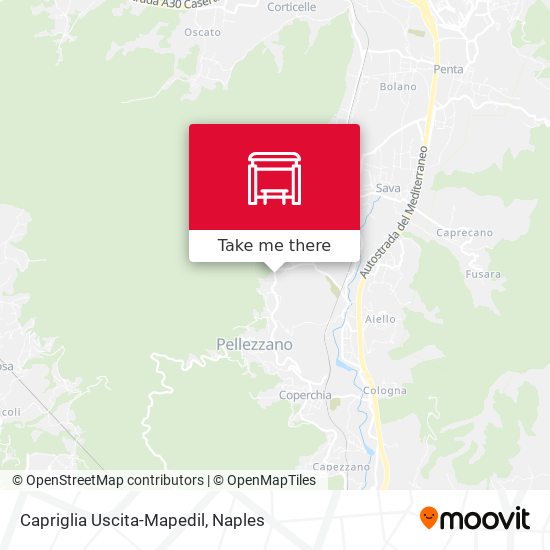 Capriglia Uscita-Mapedil map