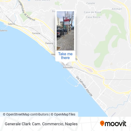 Generale Clark Cam. Commercio map