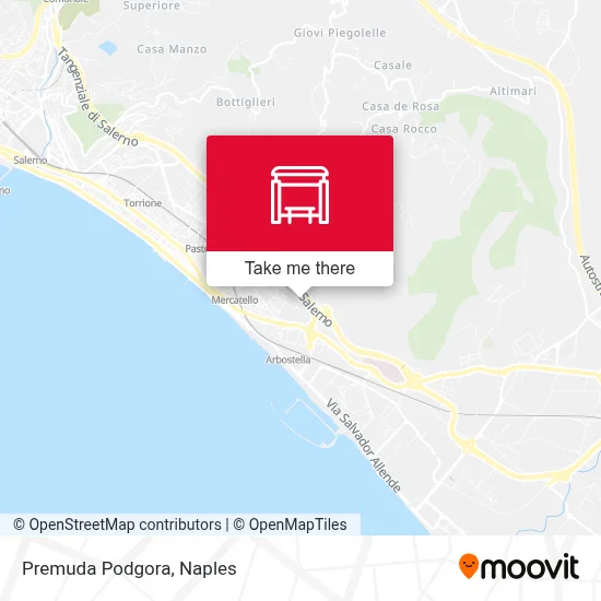 Premuda Podgora map