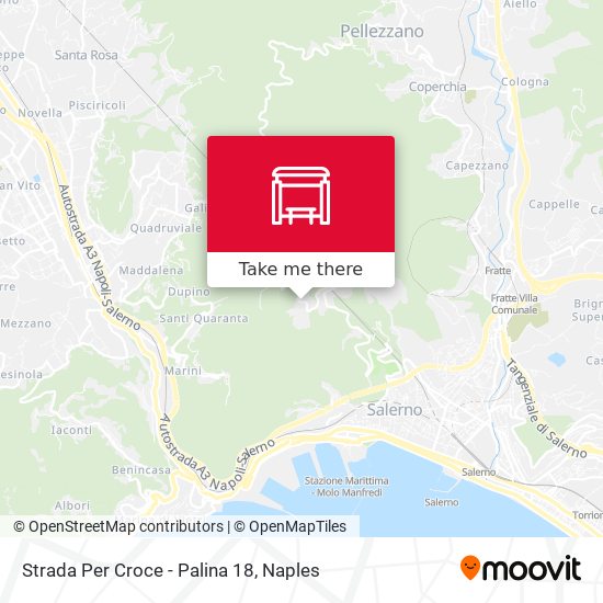 Strada Per Croce - Palina 18 map