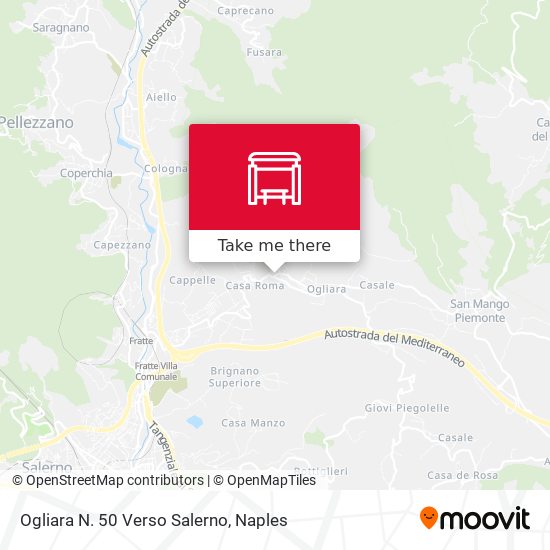 Ogliara N. 50 Verso Salerno map