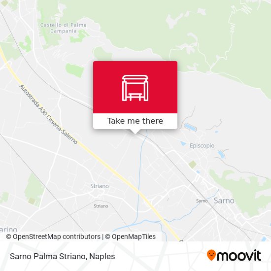 Sarno Palma Striano map
