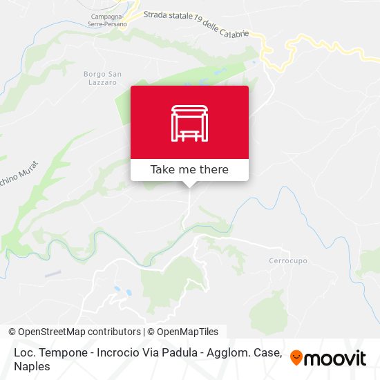 Loc. Tempone - Incrocio Via Padula - Agglom. Case map