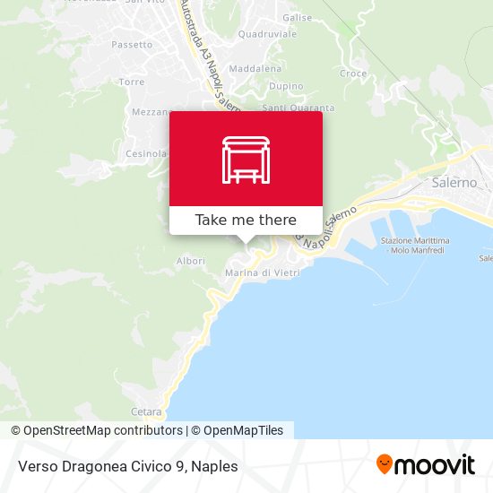 Verso Dragonea Civico 9 map