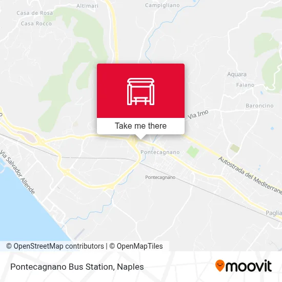 Pontecagnano Bus Station map