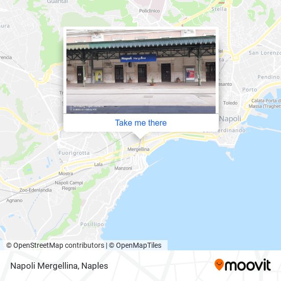 Napoli Mergellina map
