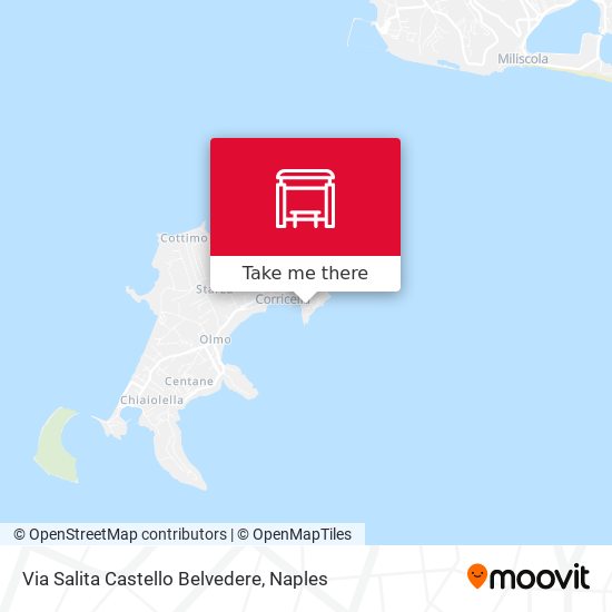 Via Salita Castello Belvedere map