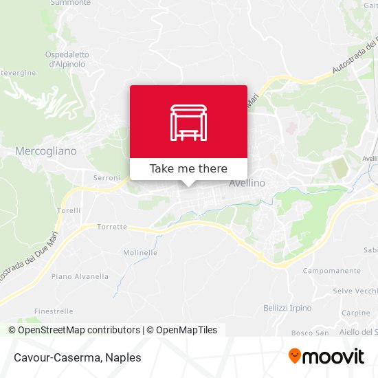 Cavour-Caserma map