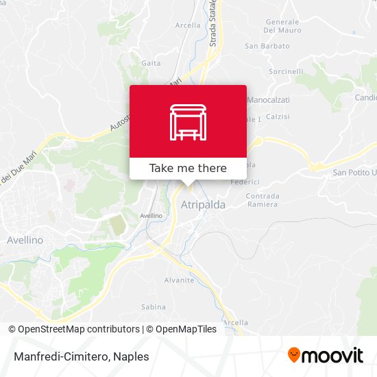 Manfredi-Cimitero map
