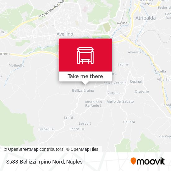 Ss88-Bellizzi Irpino Nord map