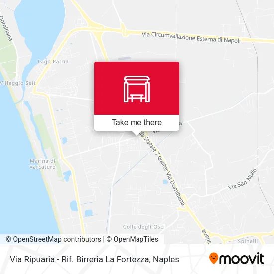 Via Ripuaria - Rif. Birreria La Fortezza map