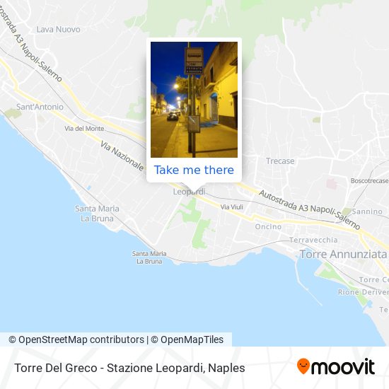 Torre Del Greco - Stazione Leopardi map