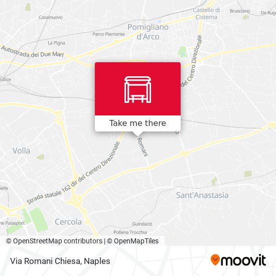 Via Romani Chiesa map