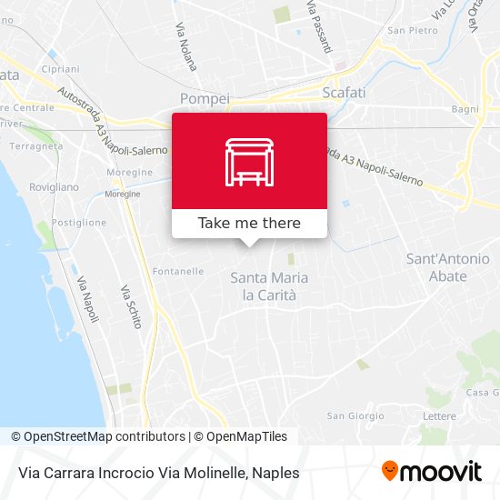 Via Carrara Incrocio Via Molinelle map