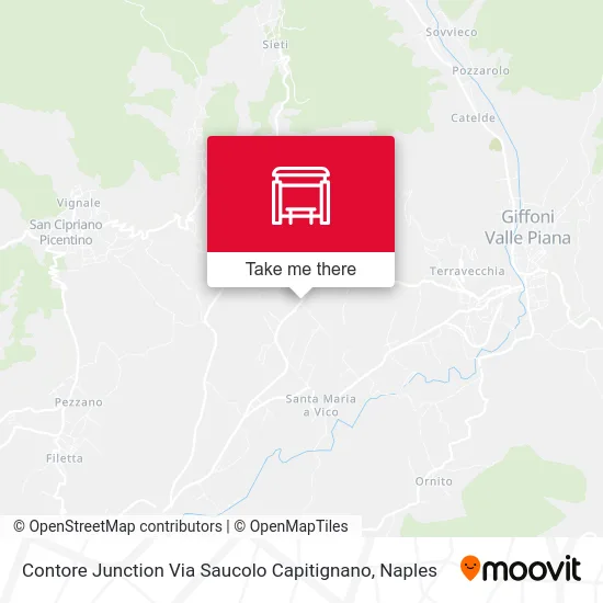 Contore Junction Via Saucolo Capitignano map