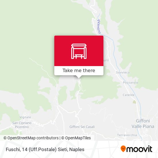 Fuschi, 14 (Uff.Postale) Sieti map